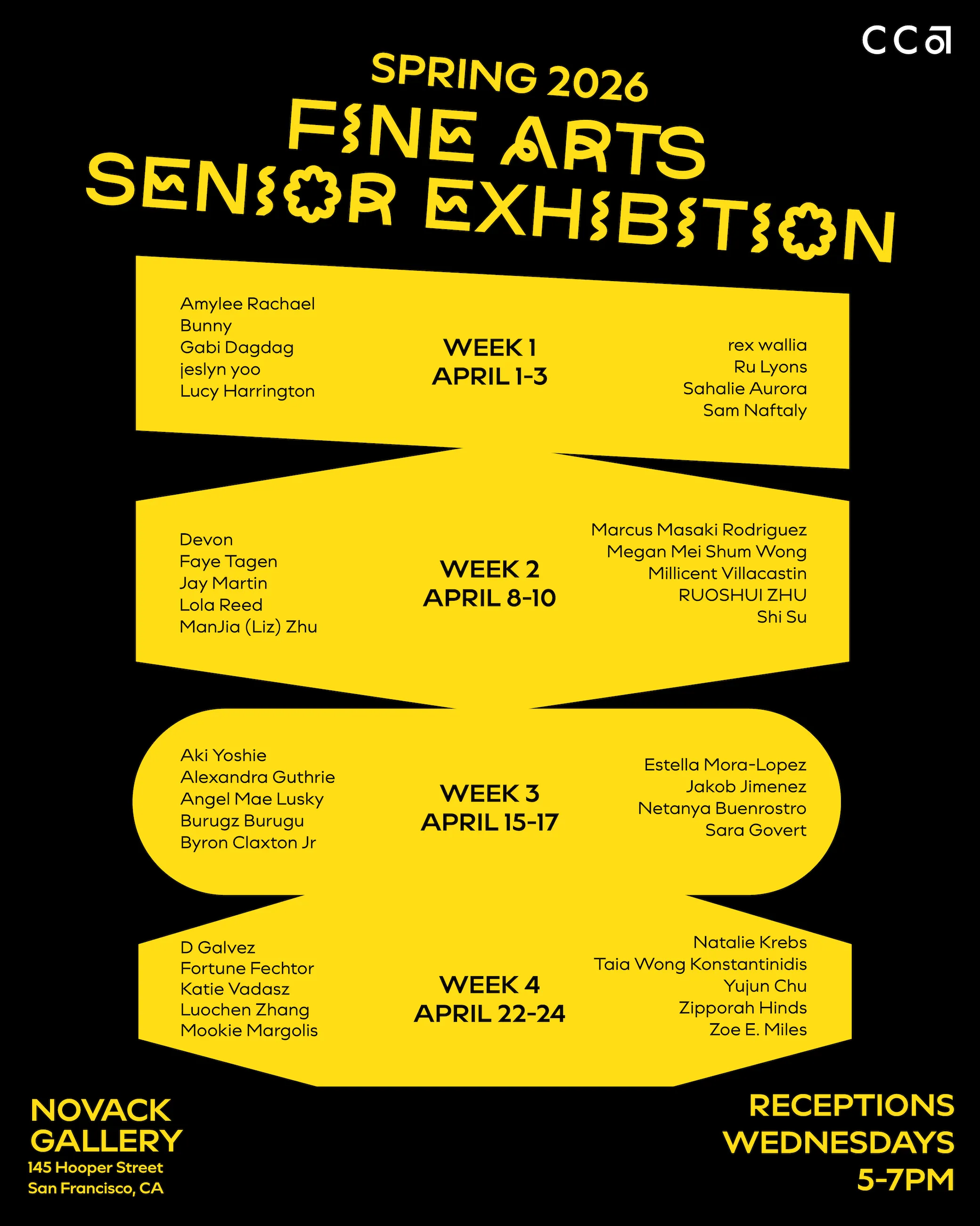Fine Arts senior exhibition installation view