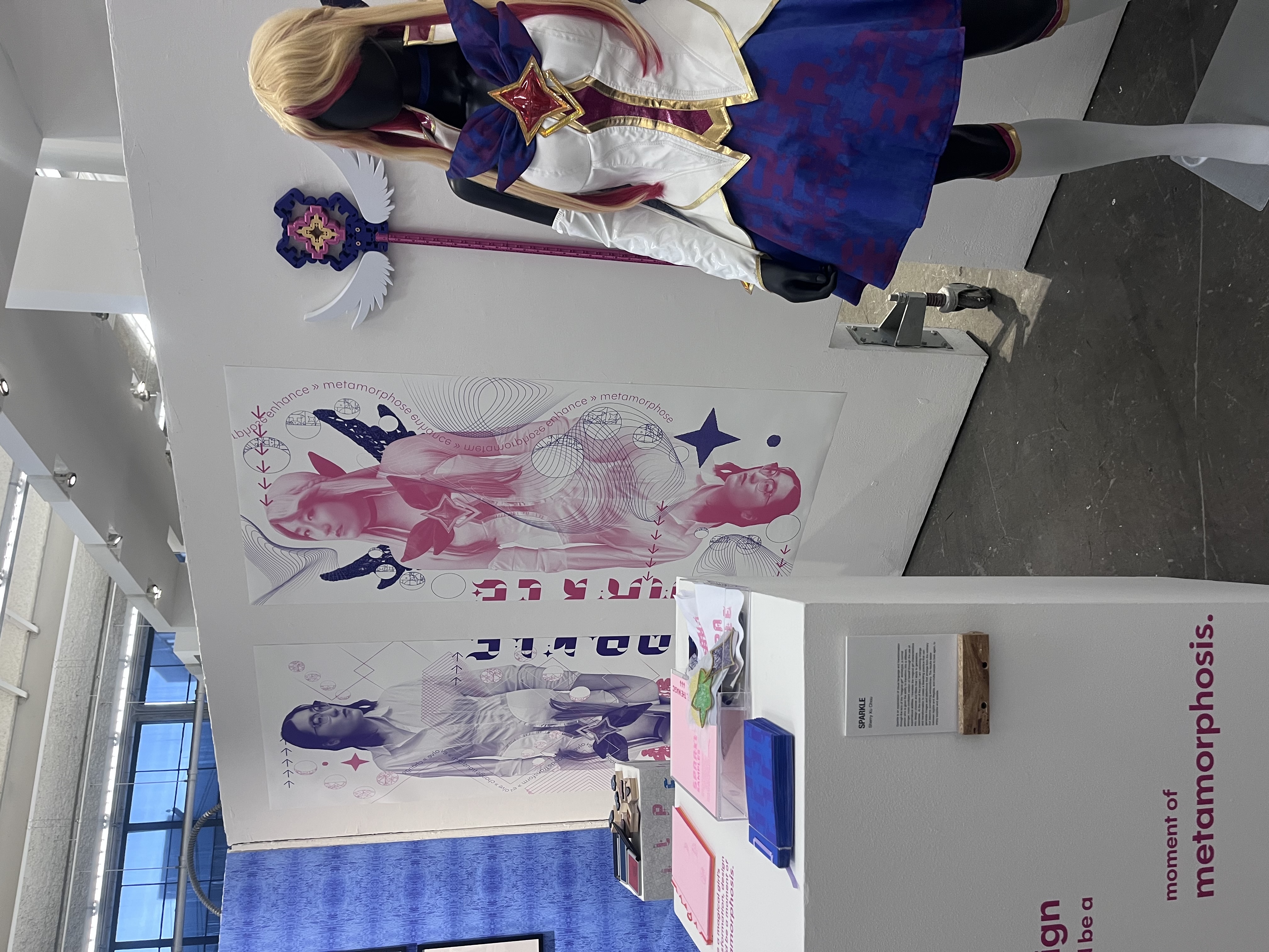 Student thesis work on display at the MFA Design: Silver Linings exhibition, Spring 2025.